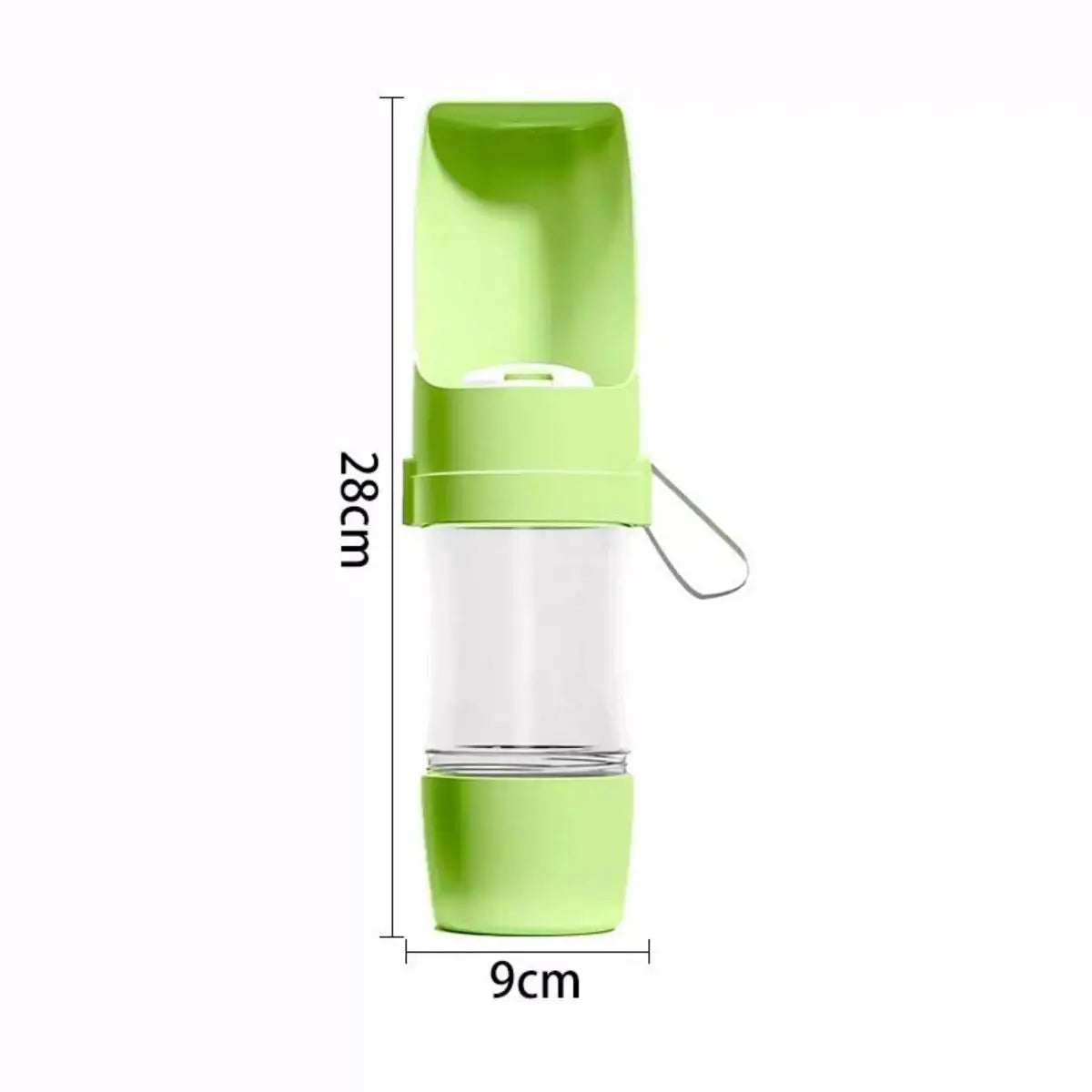 Portable pet Water Bottle with Food Storage