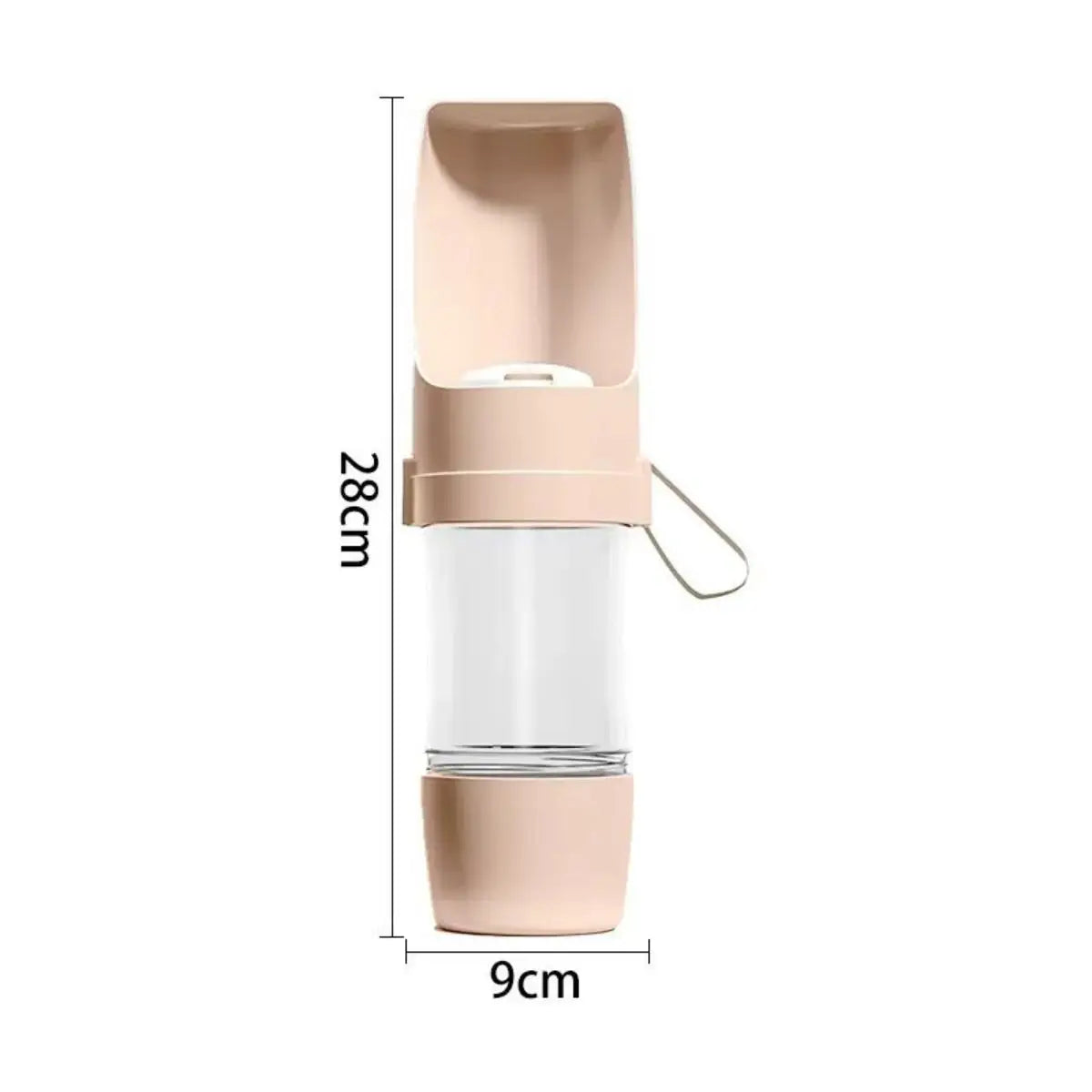 Portable pet Water Bottle with Food Storage