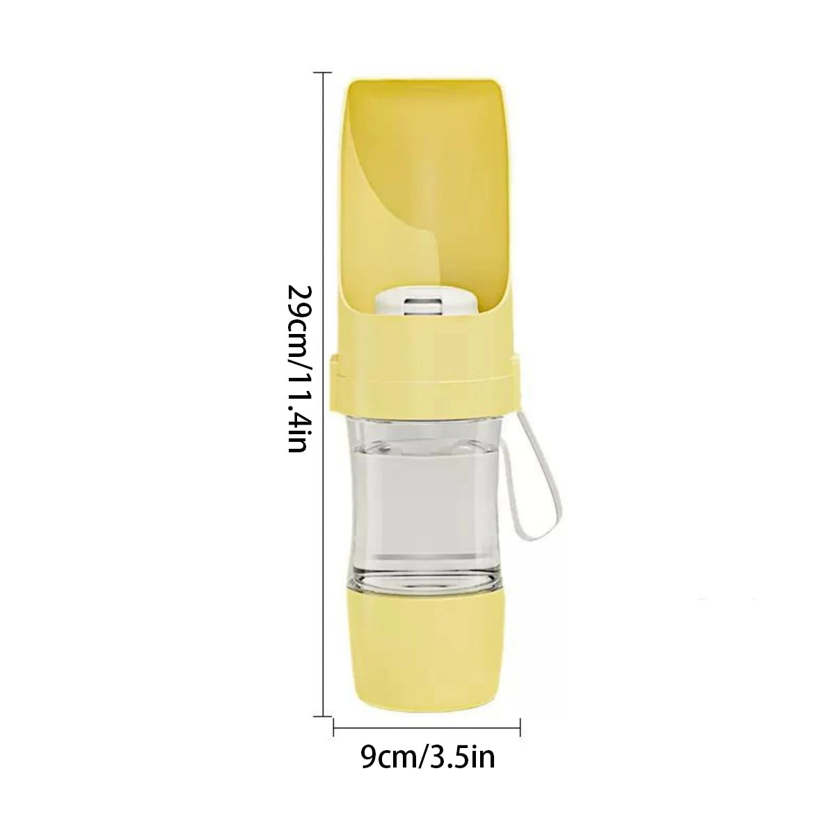 Portable pet Water Bottle with Food Storage
