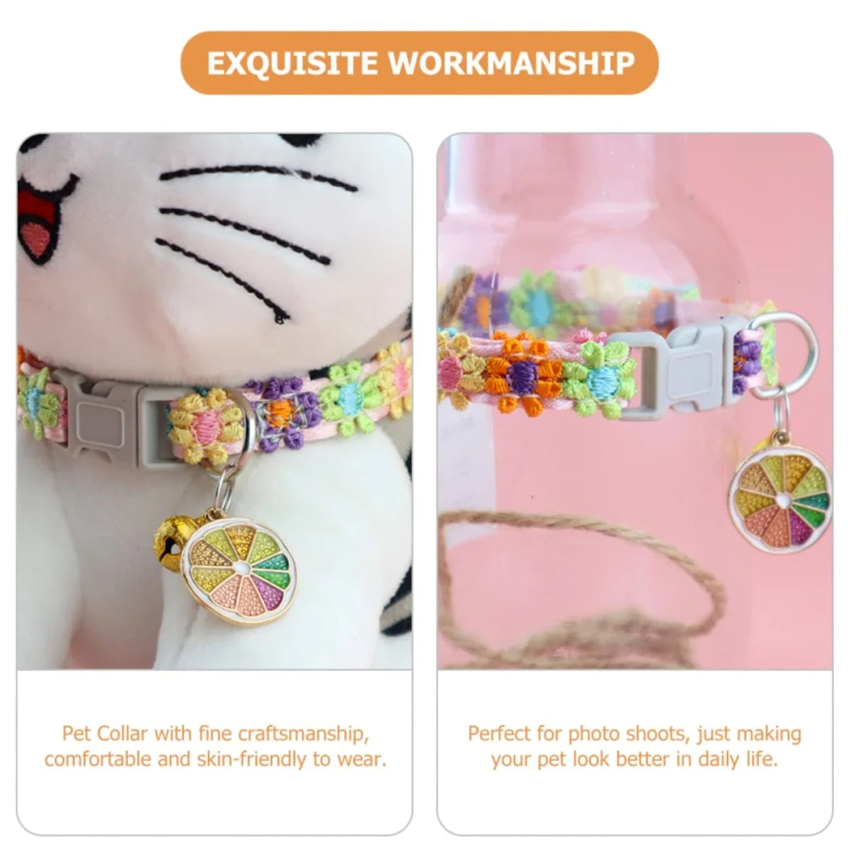 Pet Collar With Bell Cute, Comfortable and fun