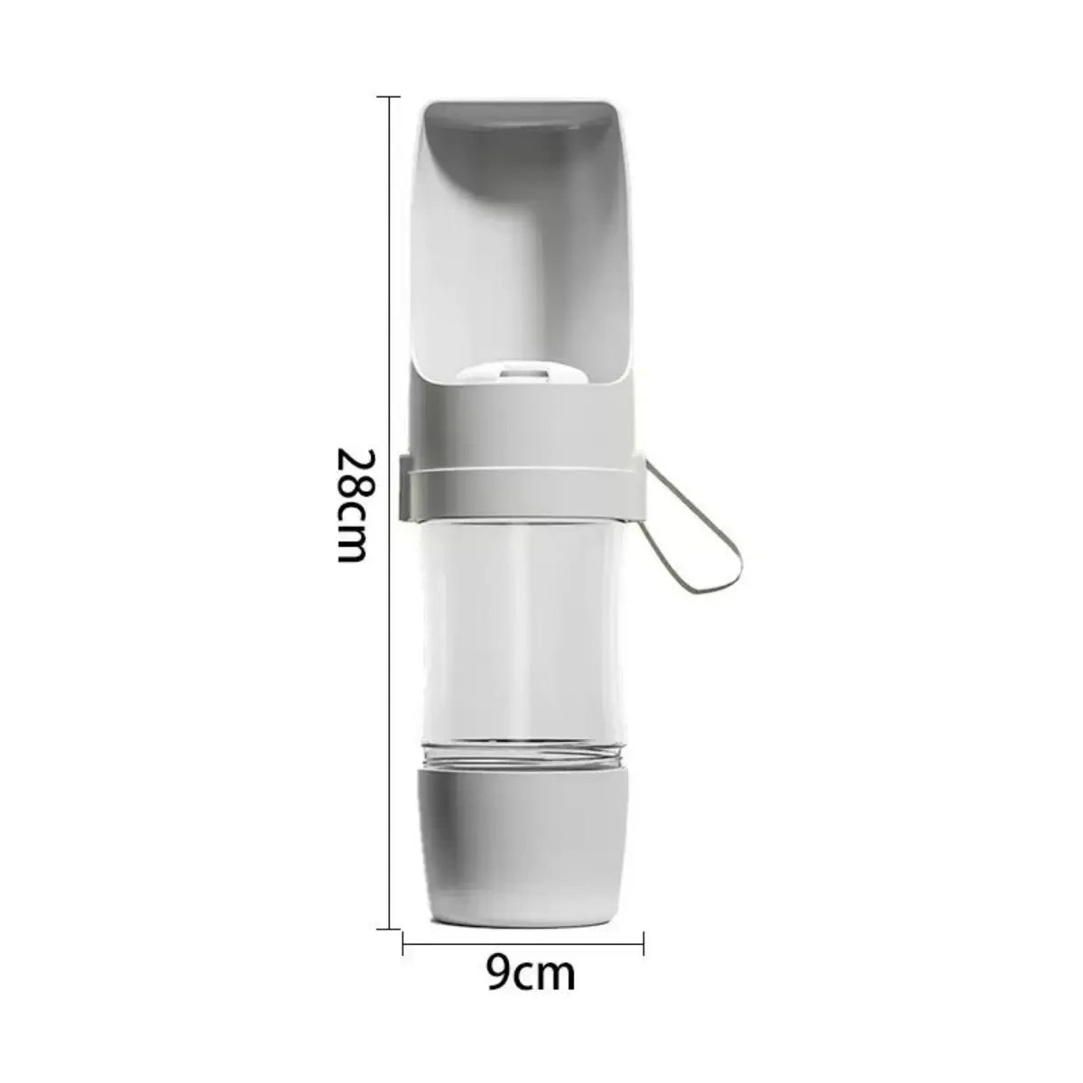 Portable pet Water Bottle with Food Storage