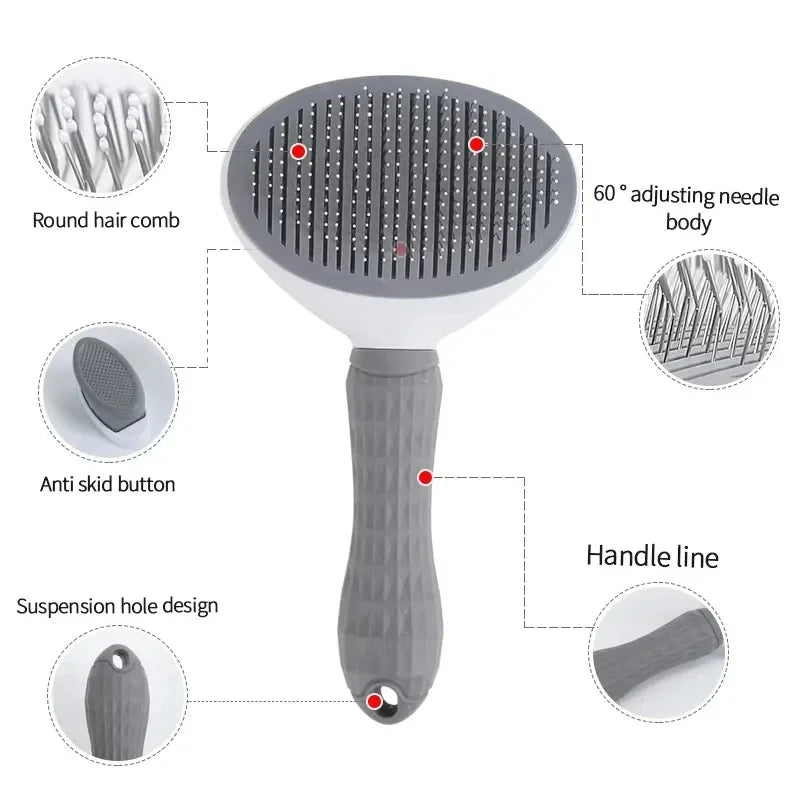 Pet brush self grooming comb